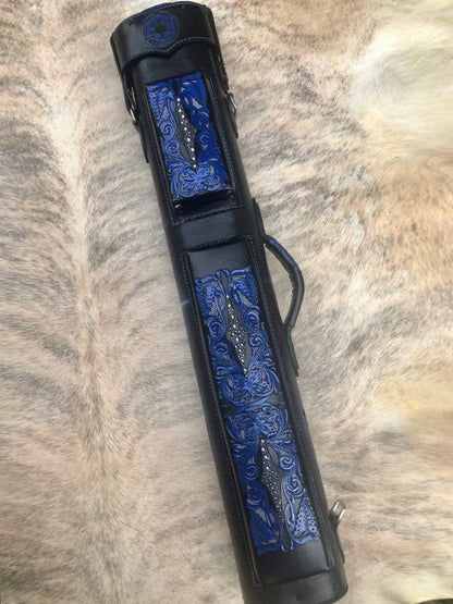 Front view of Darth Vader custom pool cue case with sci-fi artwork