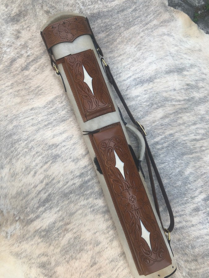 Hair-On Cowhide Custom Cue Cases