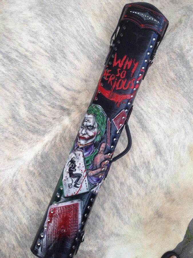 Back view of Joker custom pool cue case