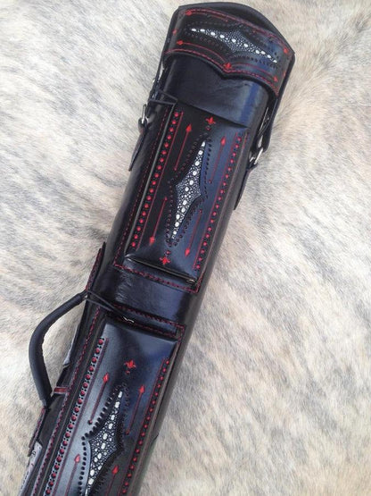 Front close-up of Joker custom pool cue case