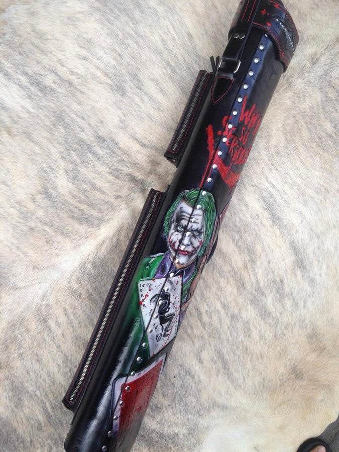 Side view of Joker custom pool cue case