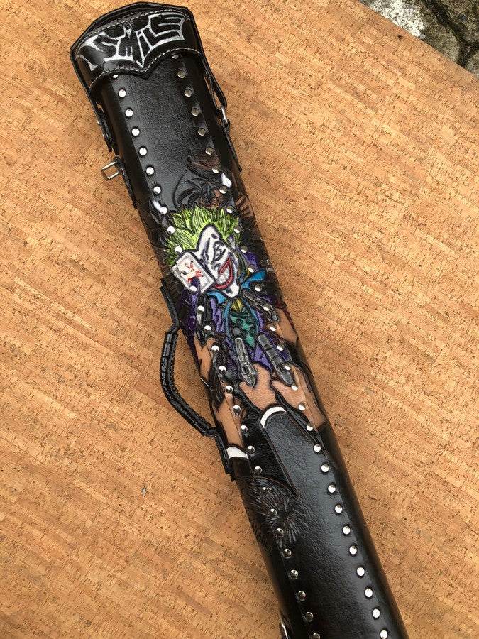 Back view of Joker custom pool cue case