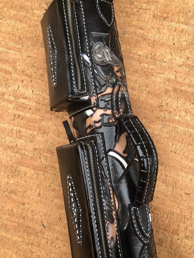 Side view of Joker custom pool cue case