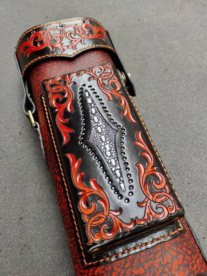 Stratta Single Tone Leather Cue Case