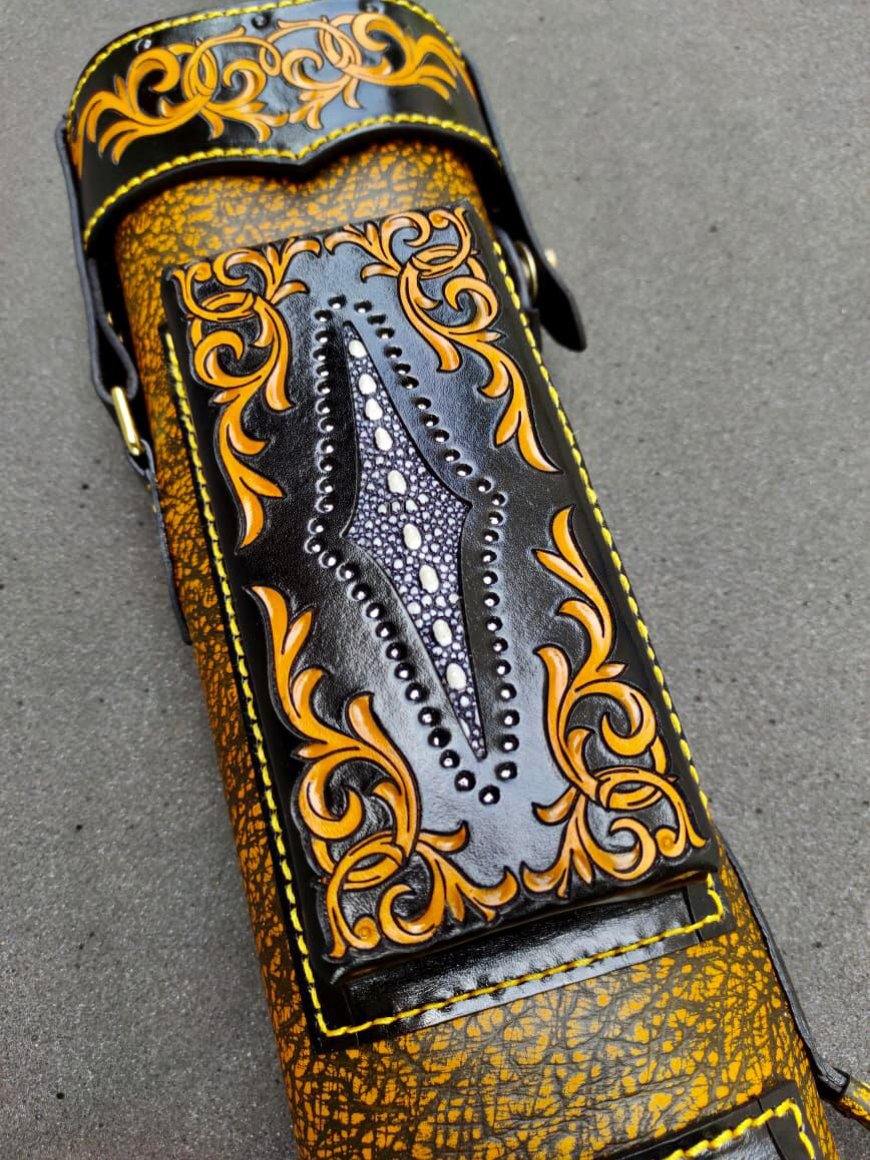 Stratta Single Tone Leather Cue Case
