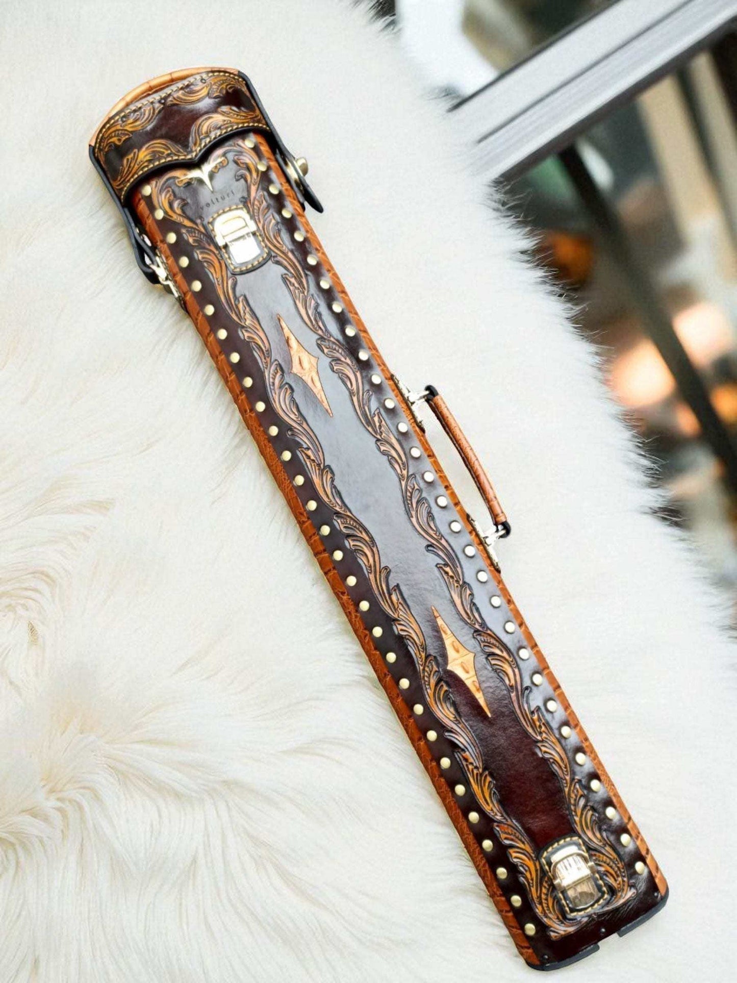 Throne Crocodile Leather Cue Case