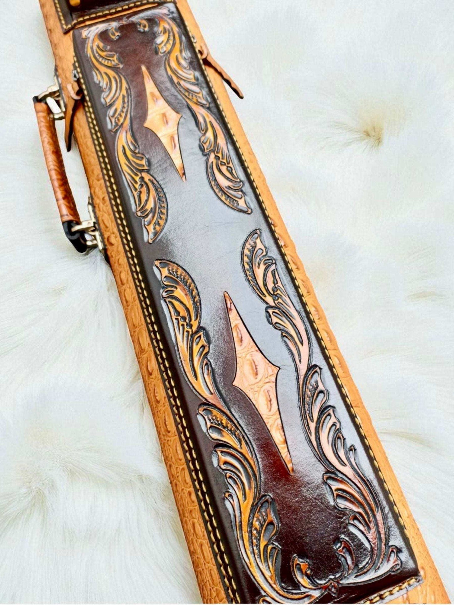 Throne Crocodile Leather Cue Case