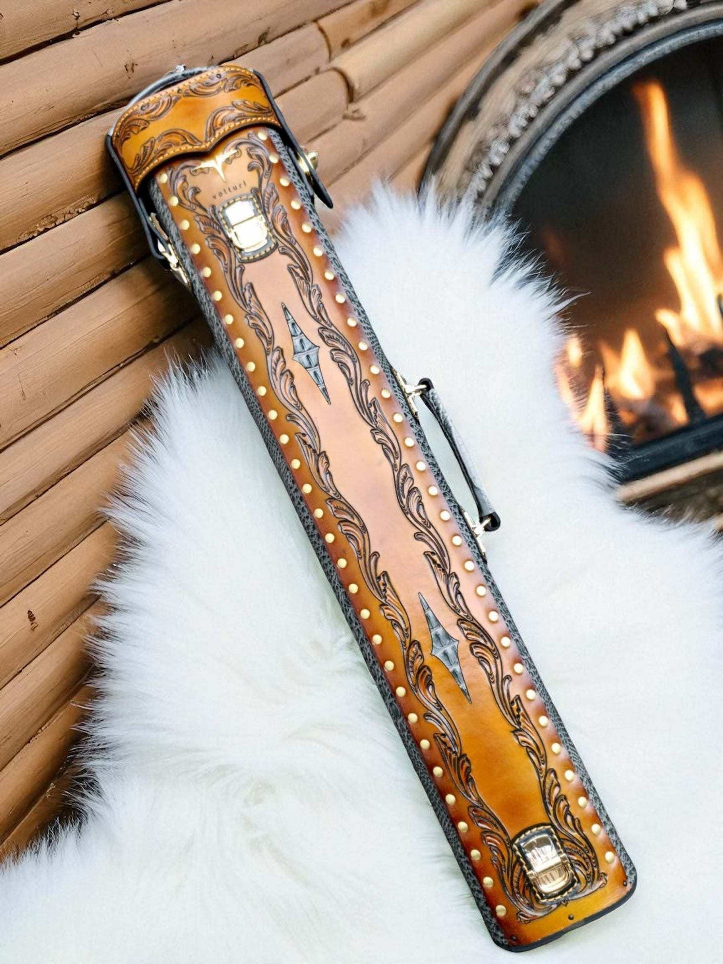 Throne Crocodile Leather Cue Case