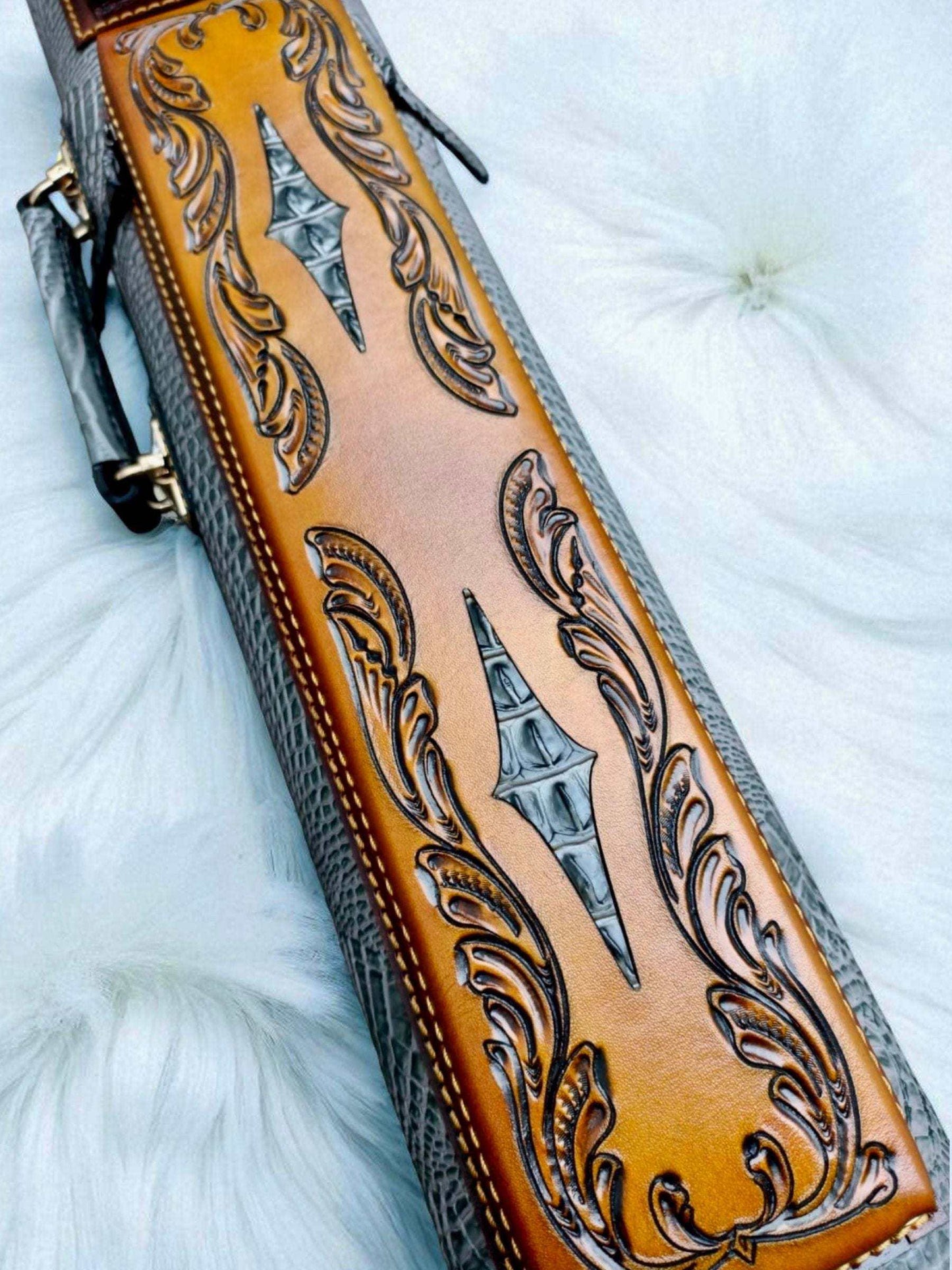 Throne Crocodile Leather Cue Case