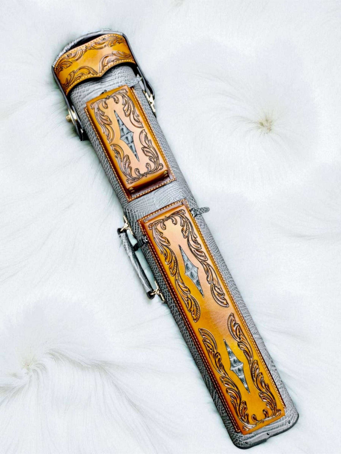 Throne Crocodile Leather Cue Case