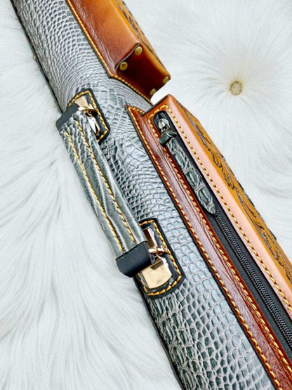 Throne Crocodile Leather Cue Case