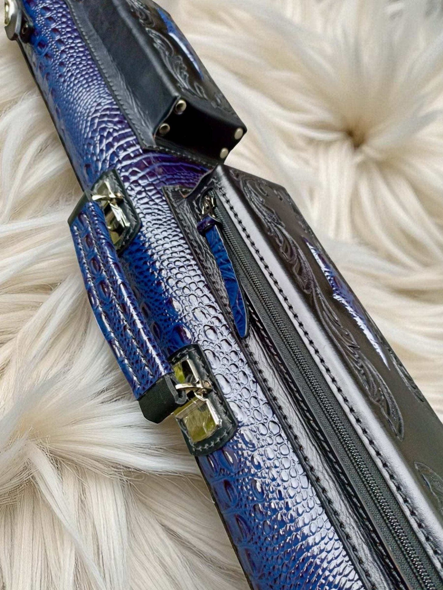 Throne Crocodile Leather Cue Case