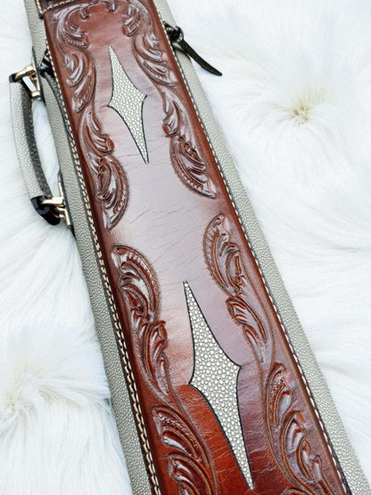 Throne Stingray Leather Cue Case