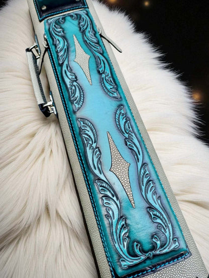 Throne Stingray Leather Cue Case