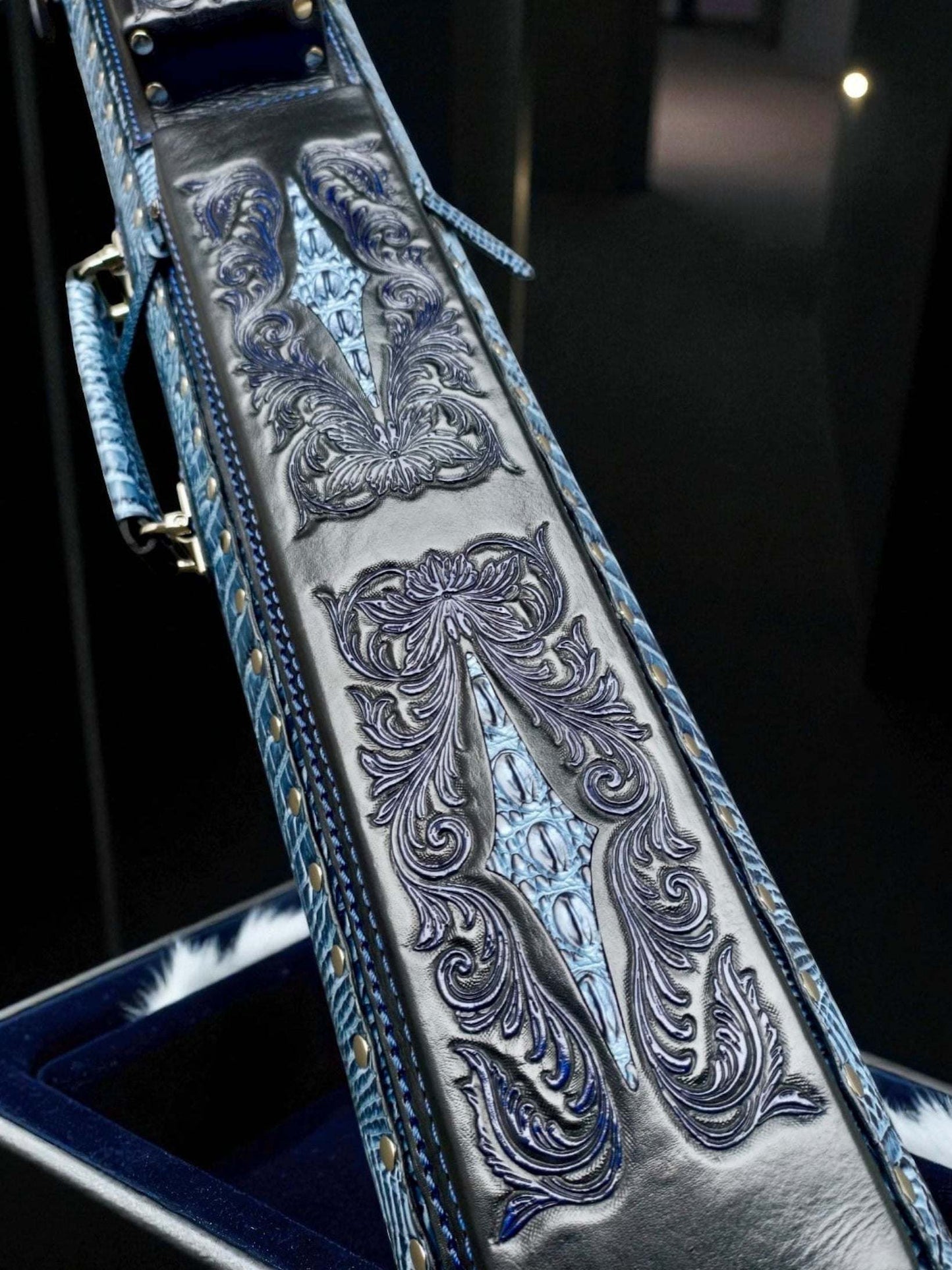 Vicri Crocodile Leather Cue Case
