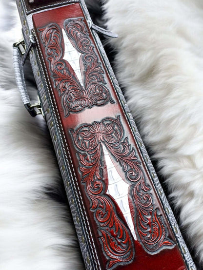 Vicri Crocodile Leather Cue Case