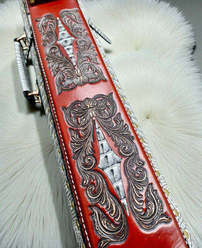 Vicri Crocodile Leather Cue Case