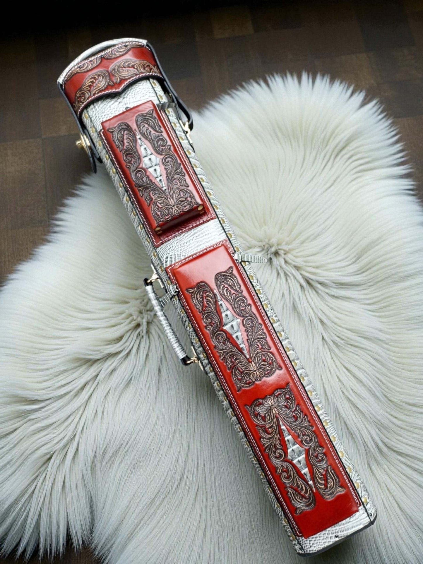 Vicri Crocodile Leather Cue Case