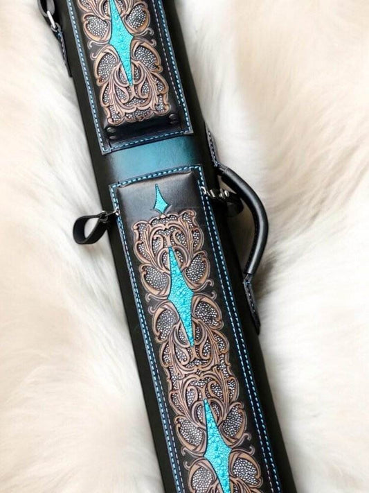 Yapium Turquoise Custom Cue Case